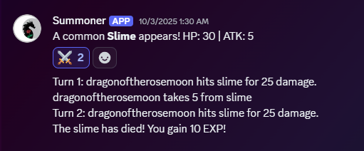 Summoner - Discord Chat Game Bot